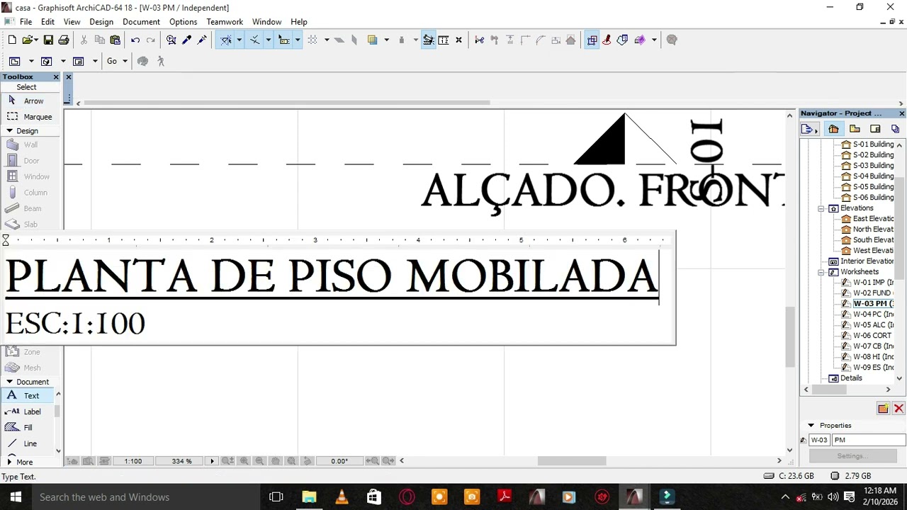 Como inserir planta no folha via archicad