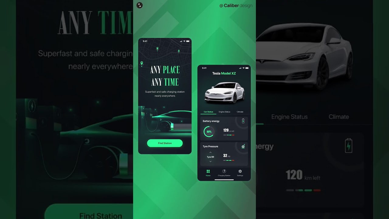 Mobile App for Finding Electric Car Charging Stations!Connect with us : hello@caliber.design