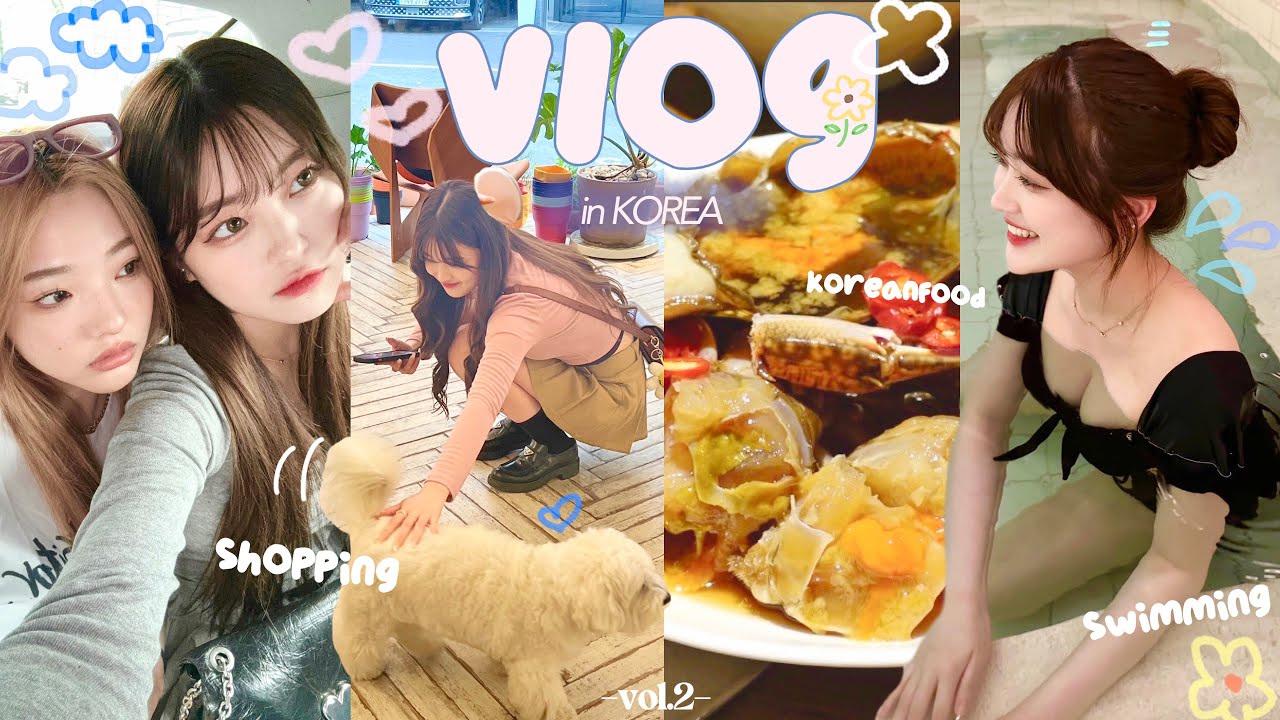後編【vlog】3泊4日食べまくる韓国旅行🇰🇷女子旅🎶ホテルプール｜韓国雑貨｜弘大｜カンジャンケジャン｜コプチャン｜