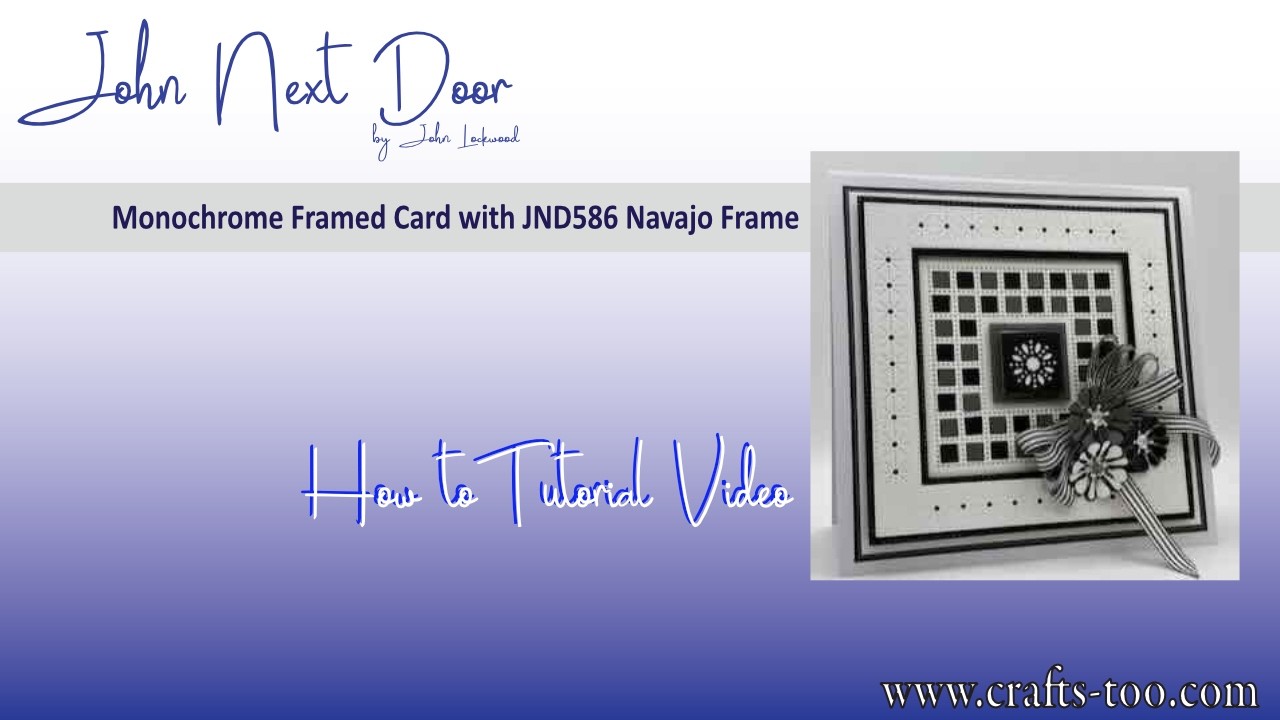 Monochrome Framed Card with JND586 Navajo Frame