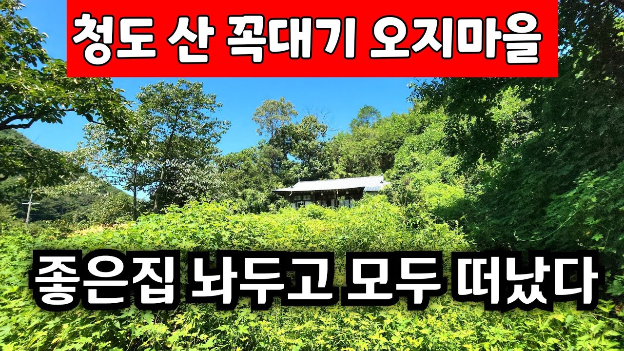 청도 깊은산속 에 있는 오지마을 에 있는 빈집들  풍경좋고 인심좋은 산 꼭대기 마을