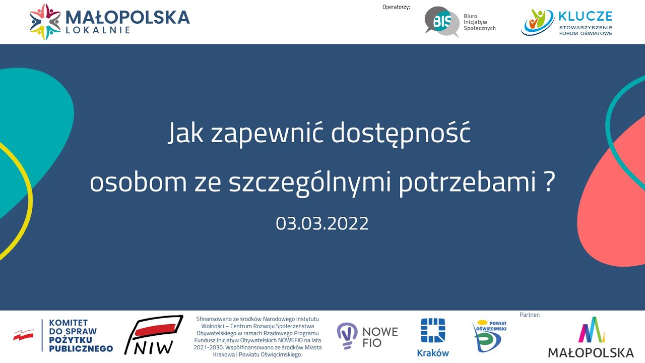 Jak zapewnić dostępność osobom ze szczególnymi potrzebami ? | *Małopolska Lokalnie*|2022