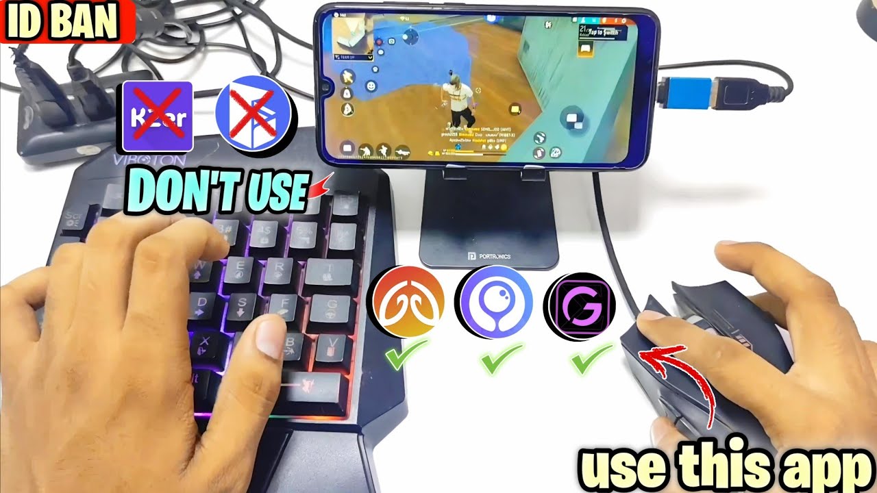 Top 5 Best 🔥 apps for keyboard ⌨️ mouse🖱️ playing free fire | Play free fire with keyboard mouse