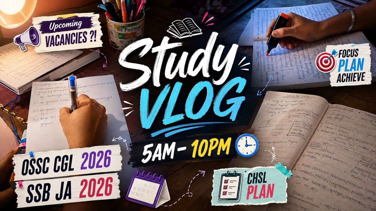 5 AM JOURNEY ⏰ |🎯 OSSC CGL 2026 + SSB JA 2026 || PRODUCTIVE STUDY VLOG 📚 | REVISION GRIND #youtube