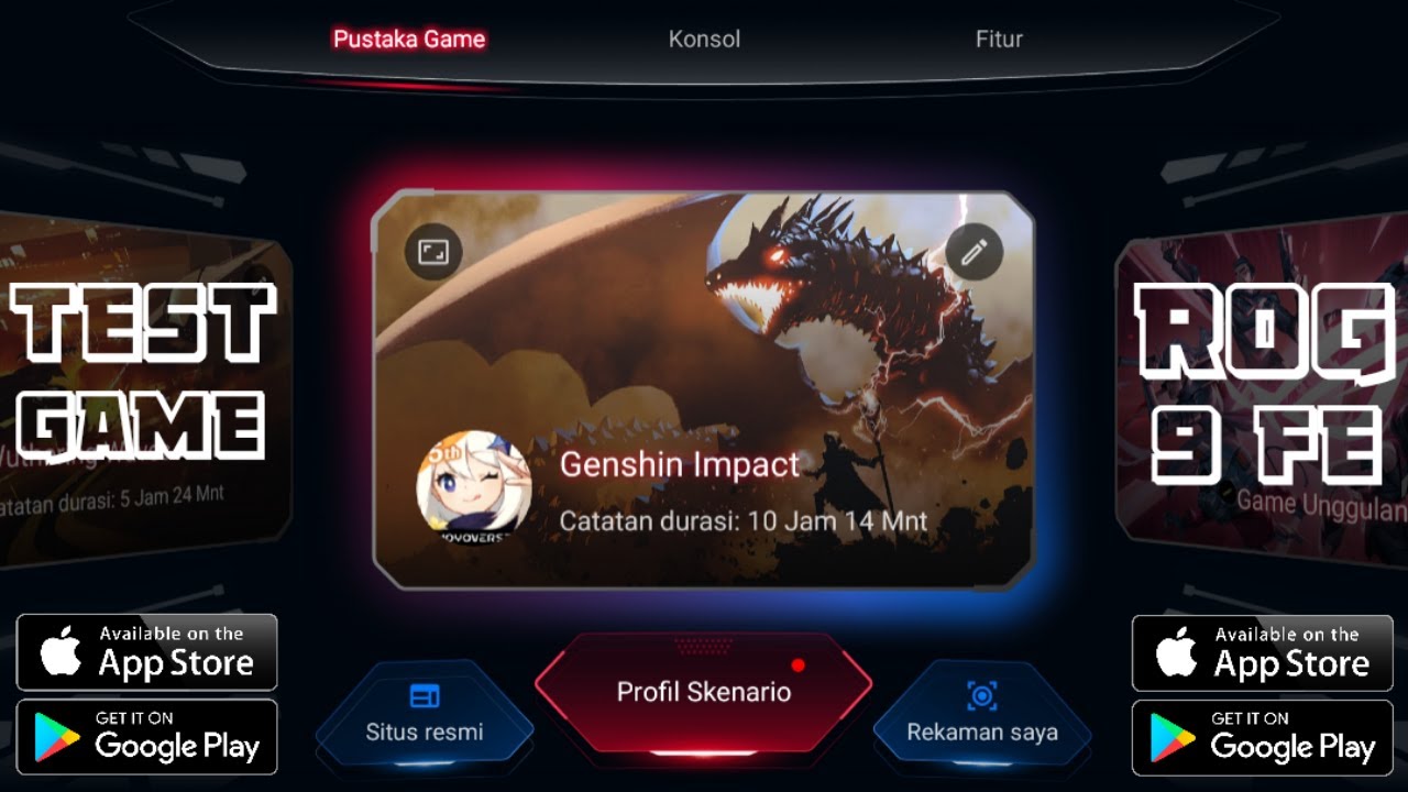Test Game Dan Ai ROG 9 FE Untuk Main Genshin Impact Sejam