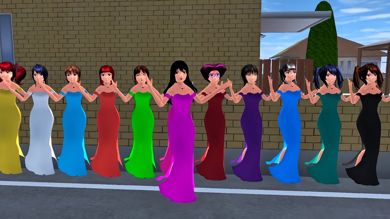 How to dance diffrent calours party dress in Sakura || Dance tutorel video || Subcribe for more😗