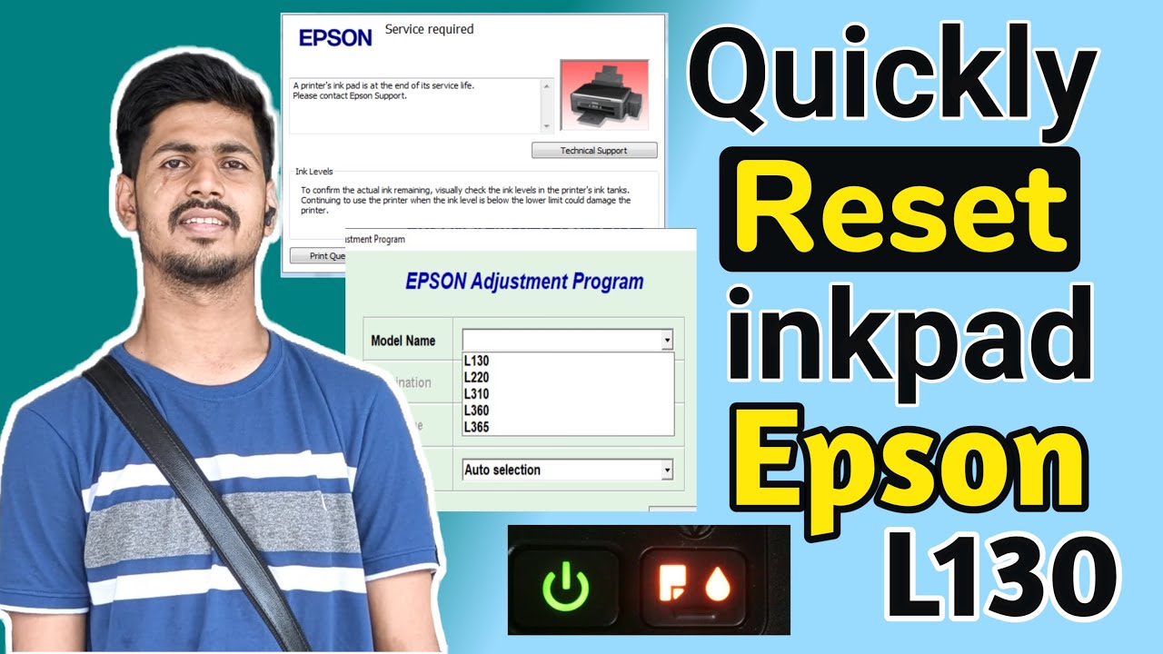 Red Light blinking on Epson L130-L220-L310-L360-L365 Printer