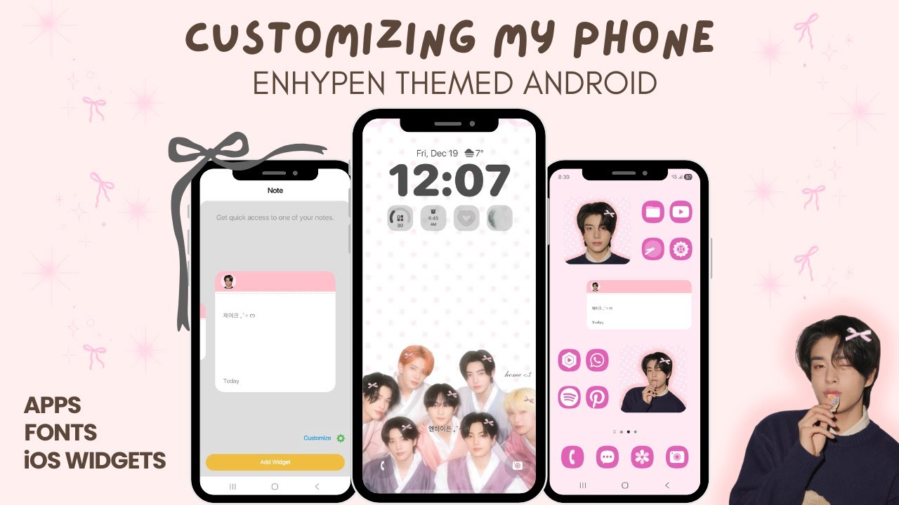 CUSTOMIZING my PHONE ⋆˚𝜗𝜚˚⋆ ENHYPEN themed (android)