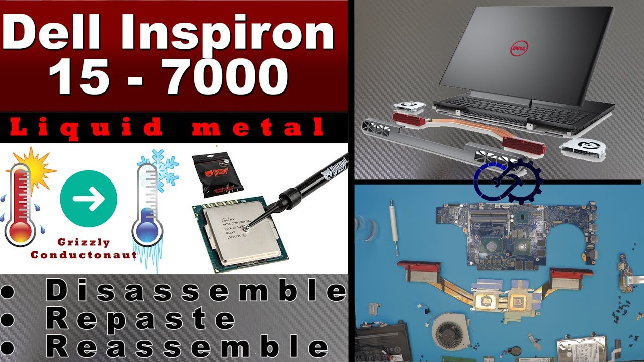 Dell Inspiron 15 7000 LIQUID METAL thermal compound and teardown