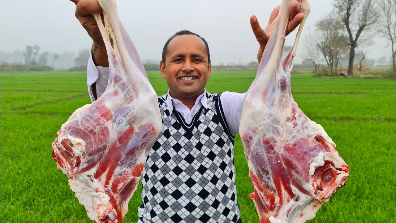 Mutton Leg Steam Roast Without Oven | Raan Steam Roast | Goat Leg Steam | Village Food Secrets