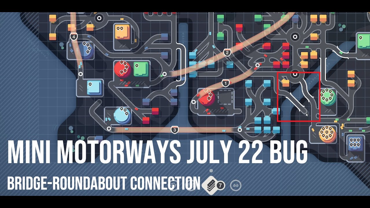 Mini Motorways Bug: Roundabout Bridge Glitch - July 22 Patch