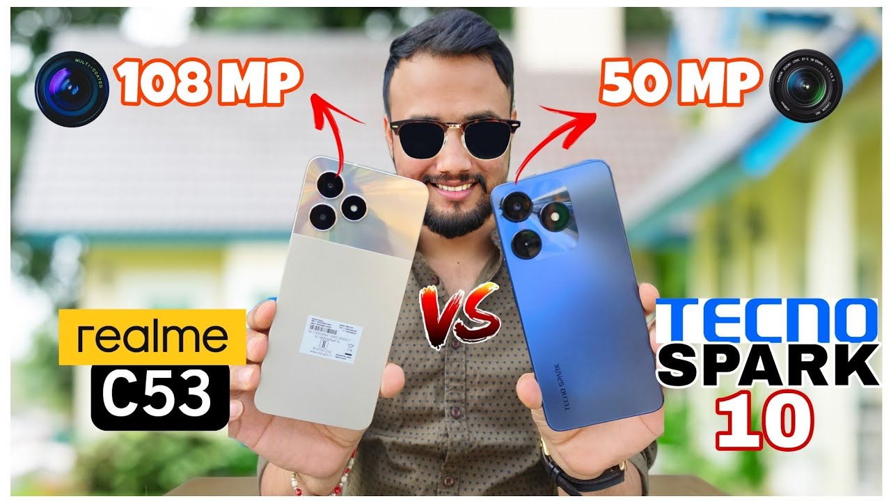 108MP vs 50MP CAMERA TEST | REALME C53 vs TECNO SPARK 10 | #cameratest #review #comparison