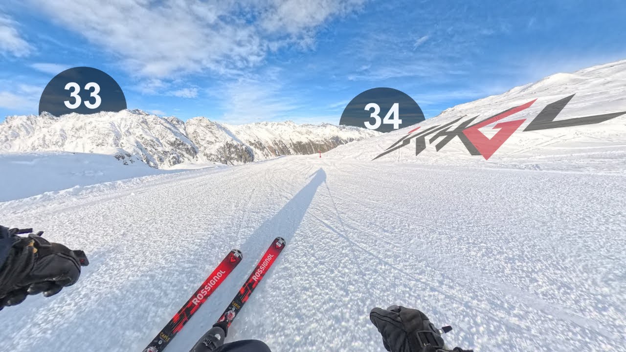 Ischgl 🎿 Palinkopf - Paznauner Taja | 4K | Piste ⚫️33 ⚫️34 | 3,2km