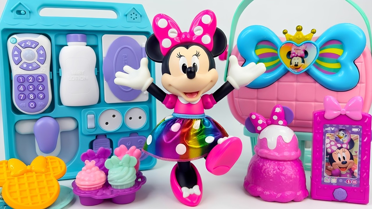 Minnie Mouse 2026🎀Unboxing Minnie Beauty Bathroom Playset y juguetes Disney ASMR