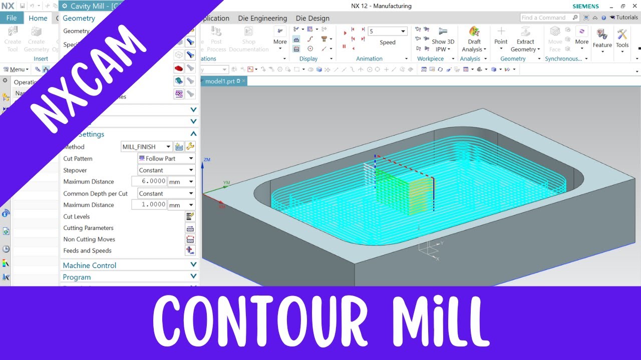 #nx #cam #tutorial for #beginners in #hindi #cavity #mill #contour #mill