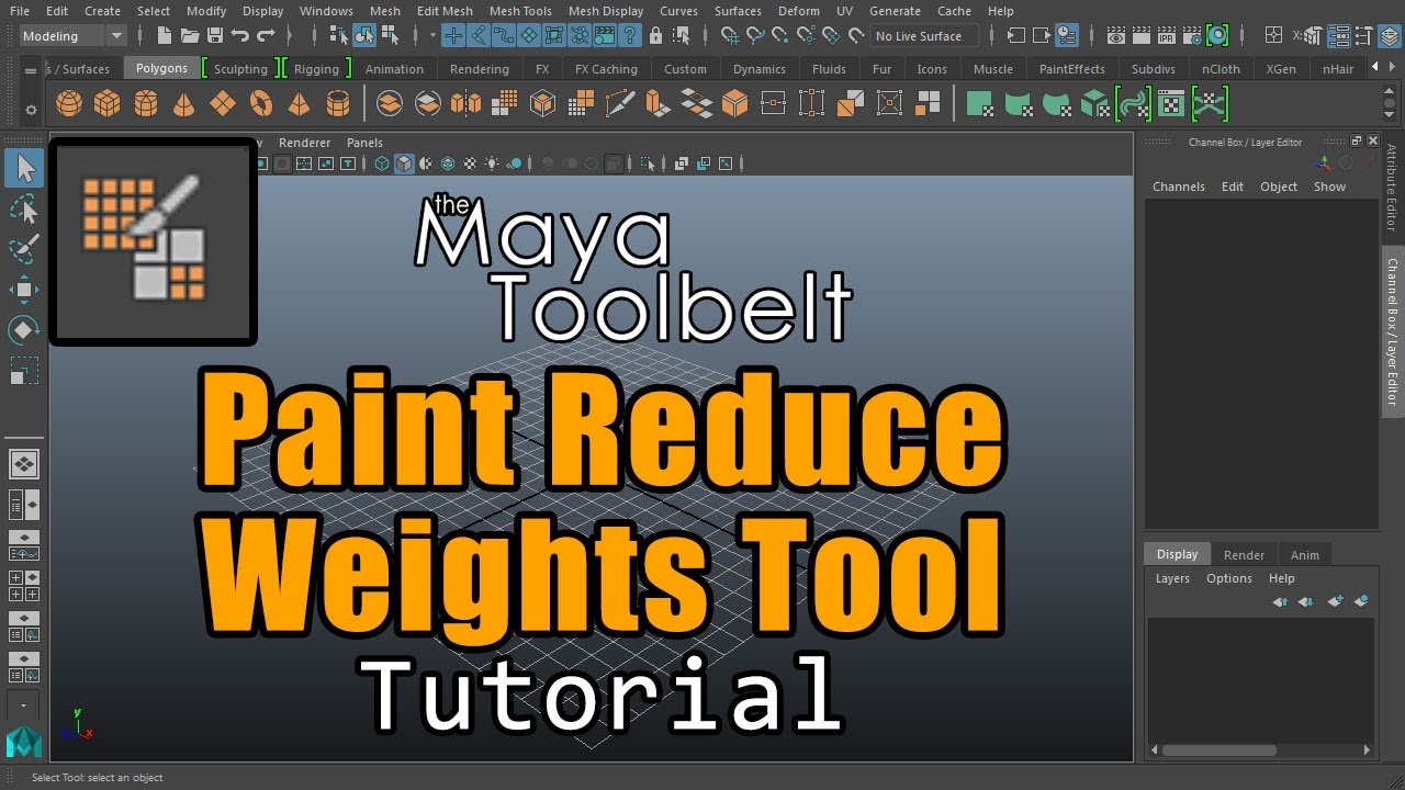 The Maya Toolbelt - Paint Reduce Weights Tool (Maya 2023)
