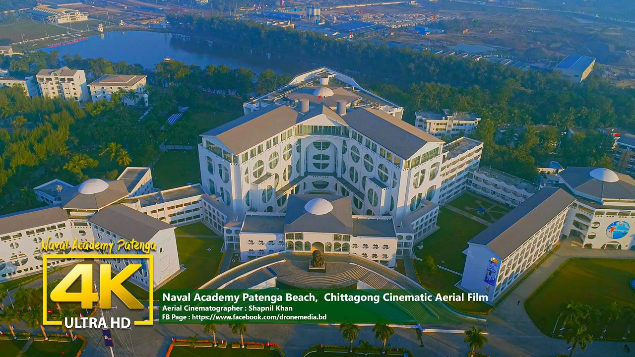 Naval Academy Patenga Beach Chittagong 4K Bird's Eye View | Drone Media Bangladesh