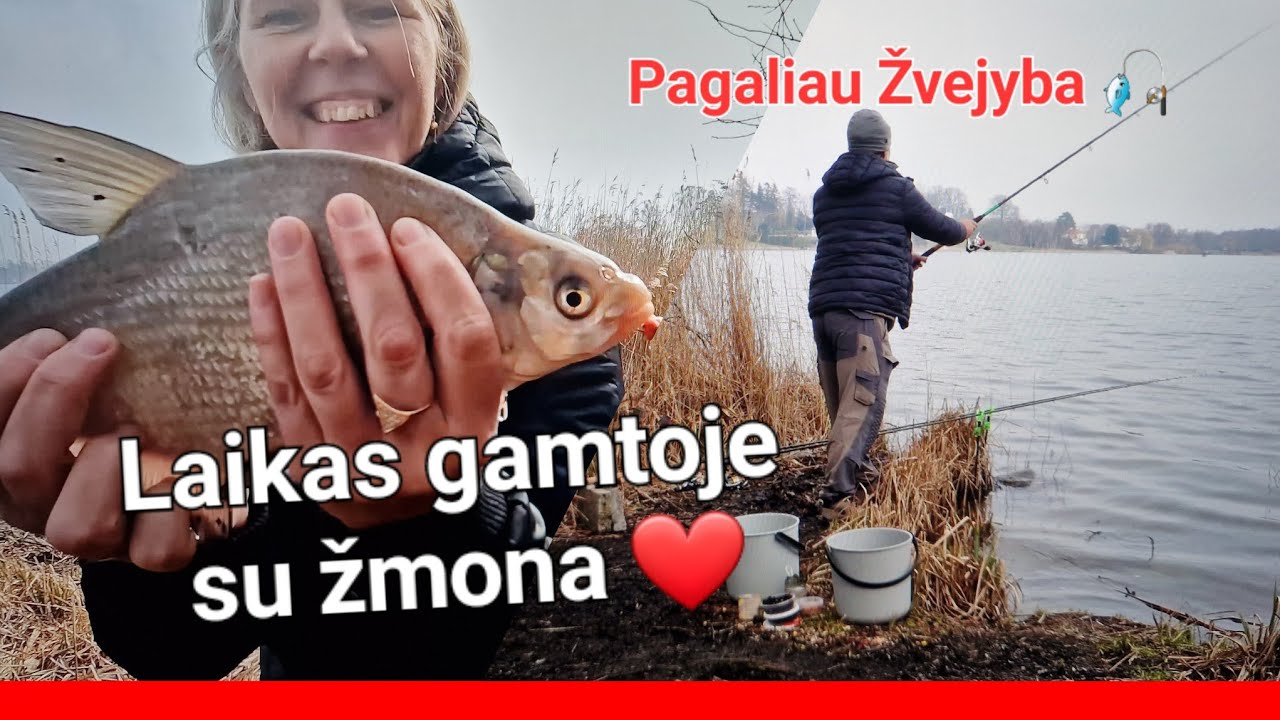 žvejyba feederiu . Geras laikas žvejyboje su žmona . Ir net truputi kibo😅