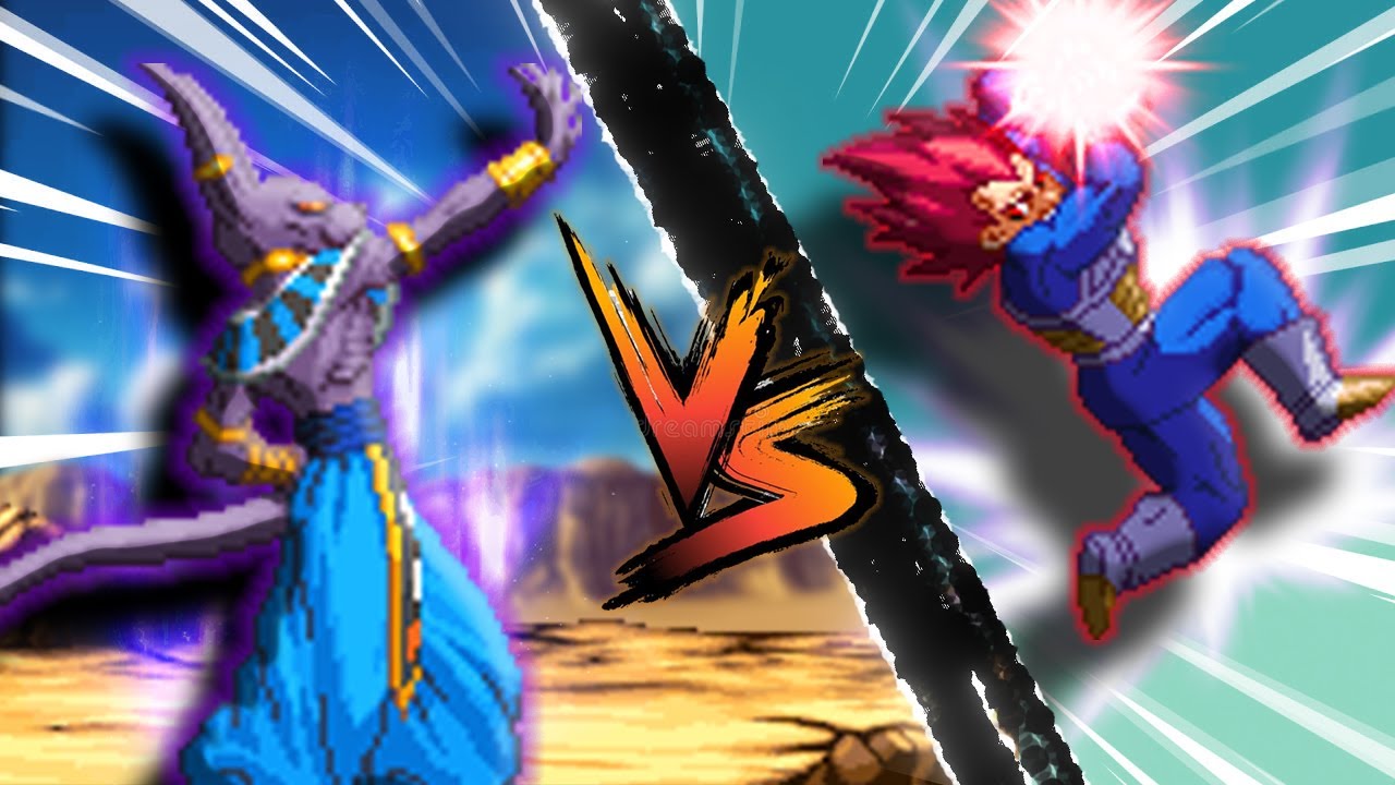 [What-If] Super Saiyan God Vegeta Vs Beerus (Sprite Animation)