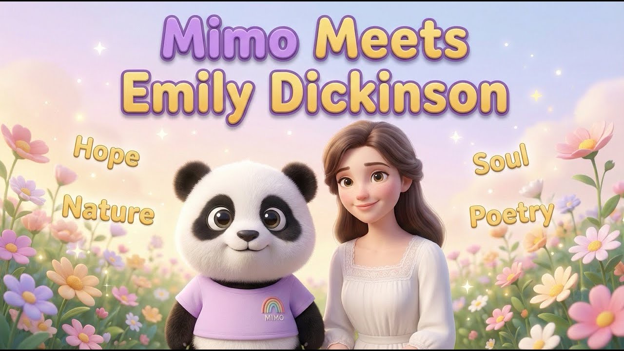 Mimo Meets Emily Dickinson 🦋 Bedtime Story for Kids + Sleep Music
