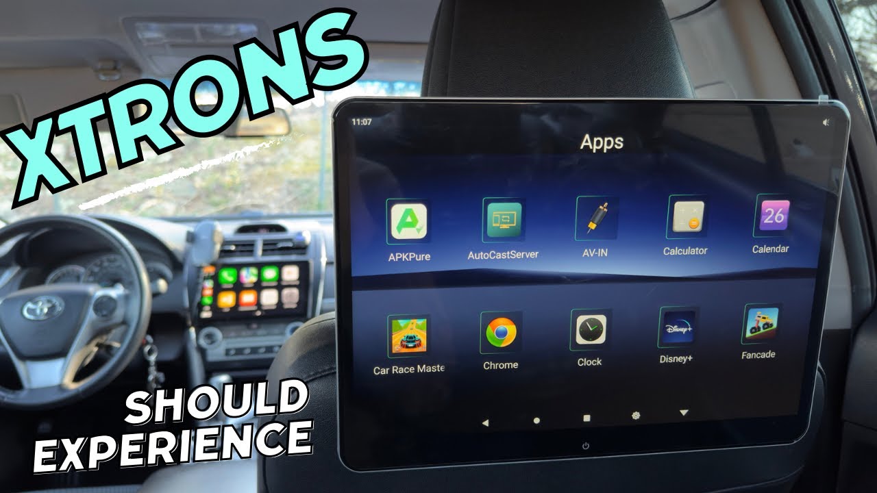 XTRONS 14-дюймовый 4K-видеоплеер - 4G+64G Android 11 автомобильный телевизор с монитором-планшето...