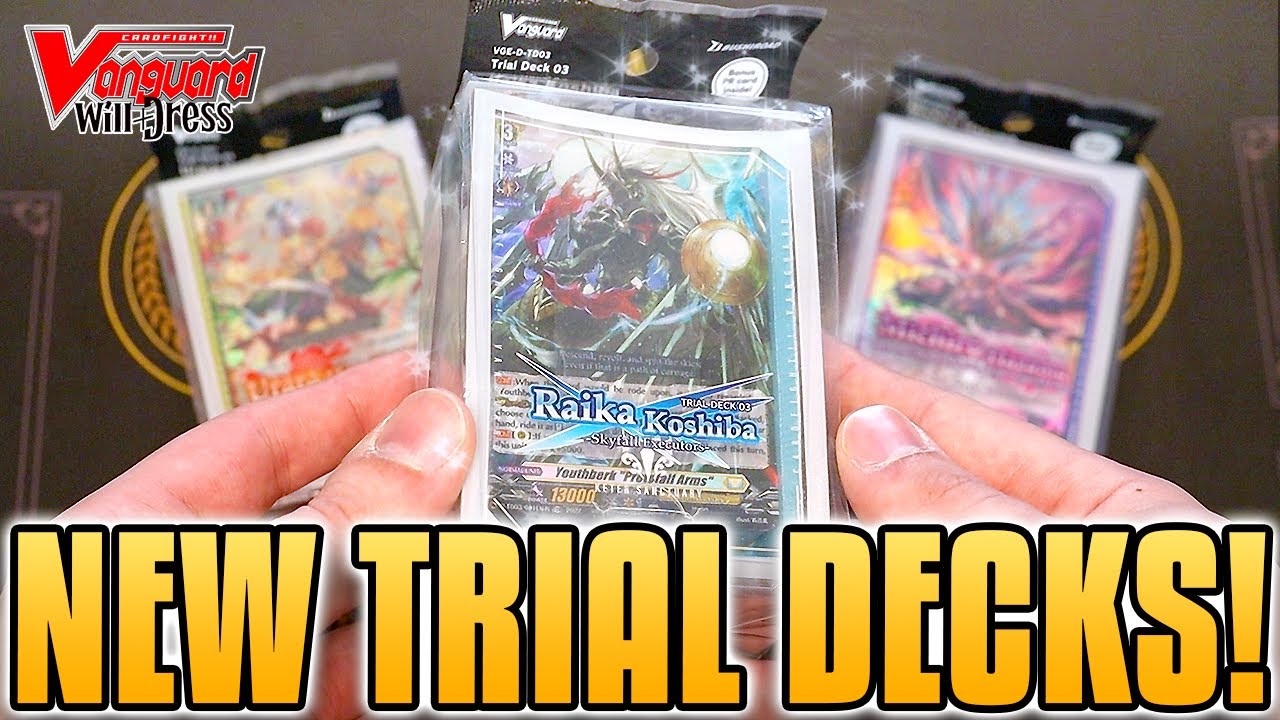 UNBOXING THE NEW TRIAL DECKS! Lianorn, Drajeweled, and Youthberk | Cardfight!! Vanguard