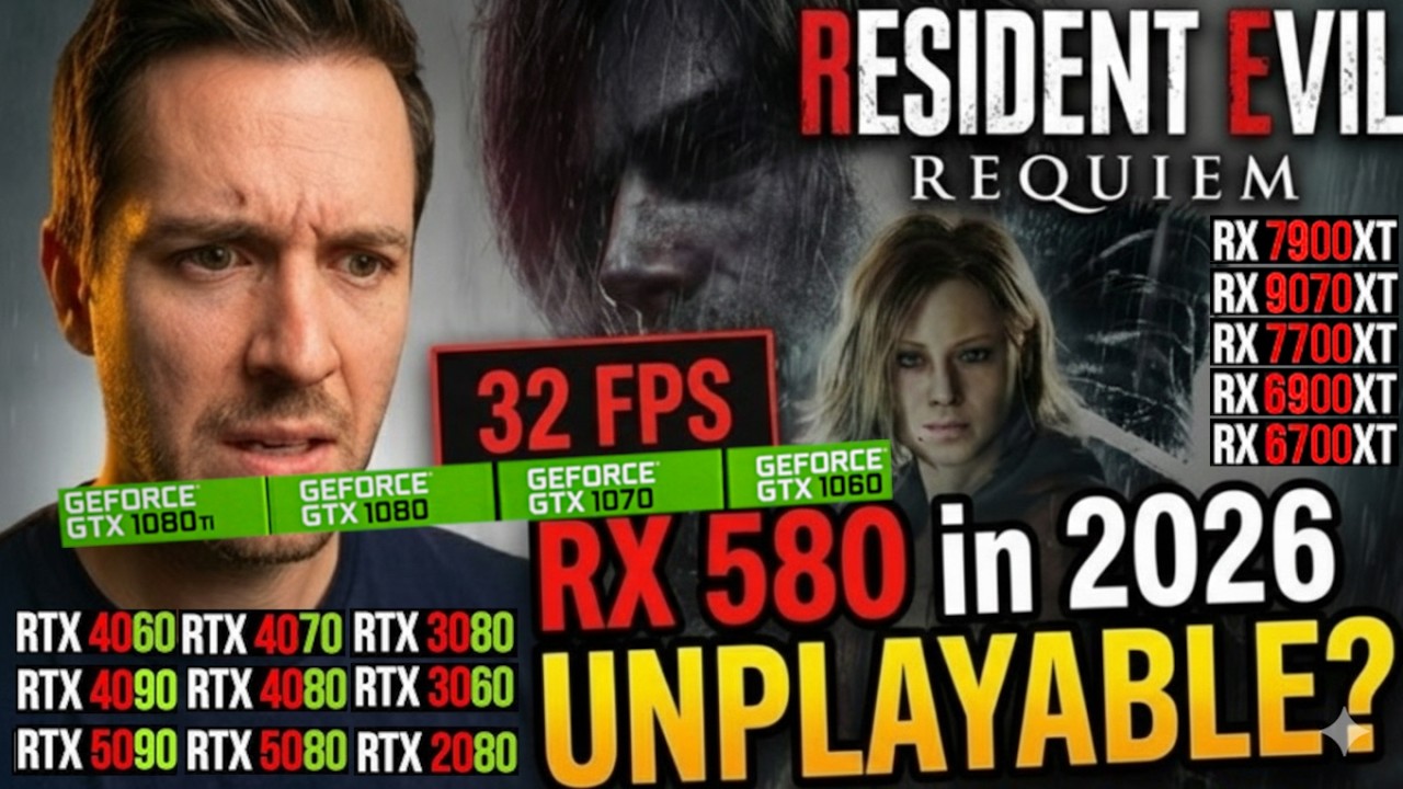 Resident Evil Requiem RTX 50/40/30/20/10 and AMD RX 60/70/90 (RX 580, RX 590) GPU Performance