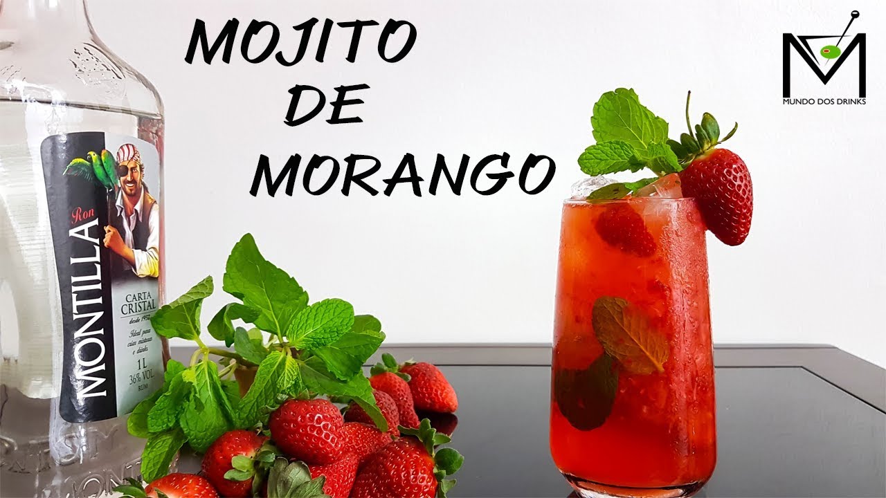 COMO FAZER MOJITO DE MORANGO