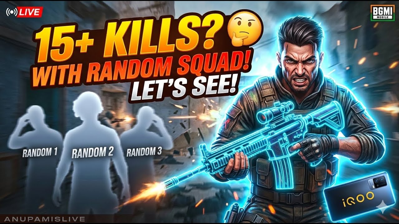 Aggressive Rushes, 1vs4 & 4vs1 moments, Fun,IQ,Clutch and mastii Non-stop. Bgmi Live with Randoms