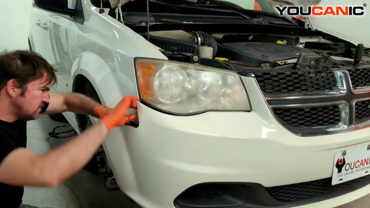 Dodge Grand Caravan 2008–2020 годов — замена датчика температуры окружающего воздуха