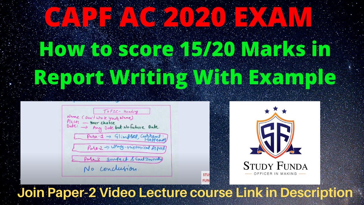 CAPF AC 2020 EXAM-Report Writing WIth Example-Removal of Article 370