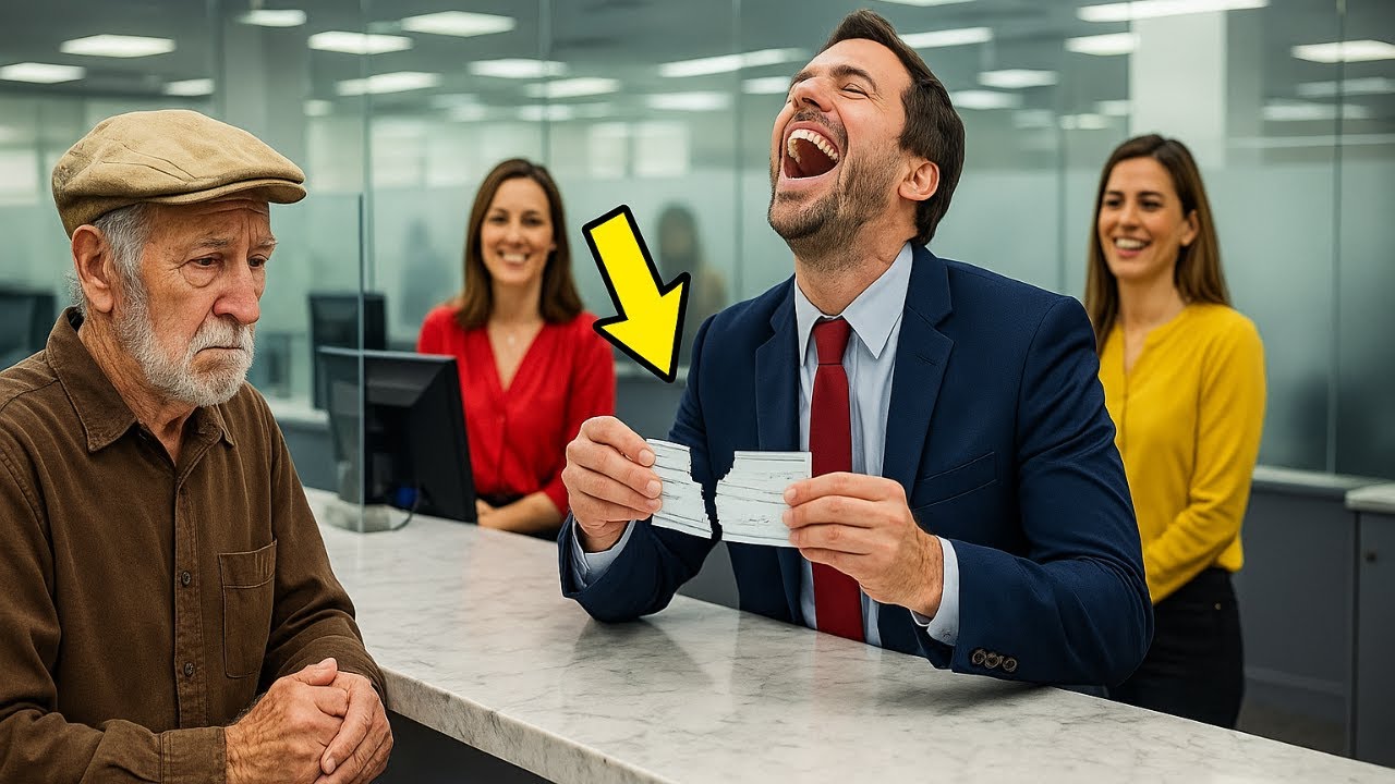 EL GERENTE HUMILLA A UN HOMBRE HUMILDE Y ROMPE SU CHEQUE… SIN SABER QUE ÉL ES EL DUEÑO DEL BANCO!!
