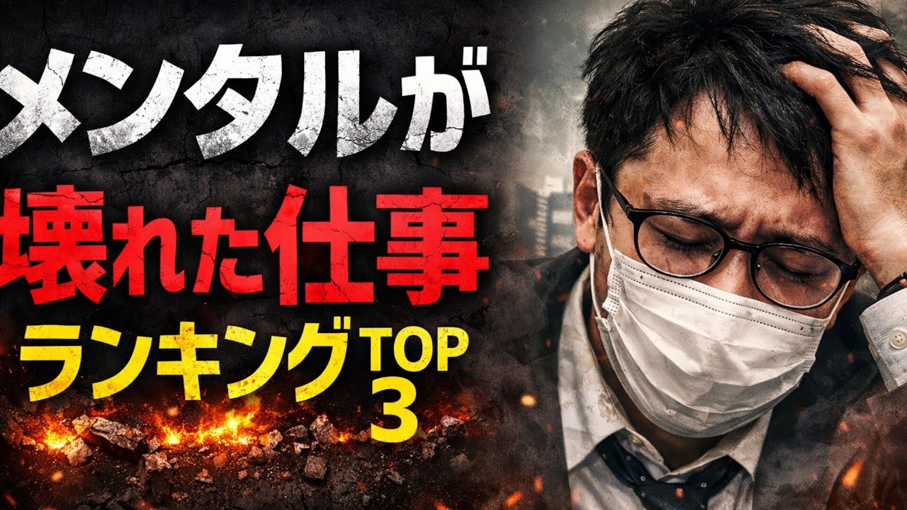 【転職20回】メンタルがぶっ壊れた仕事ランキングTOP3