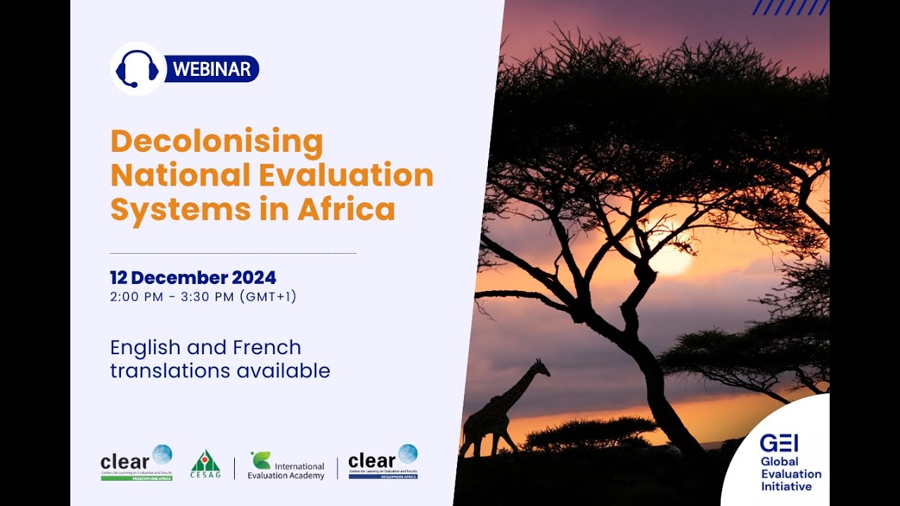 Webinar: Decolonising National Evaluation Systems in Africa