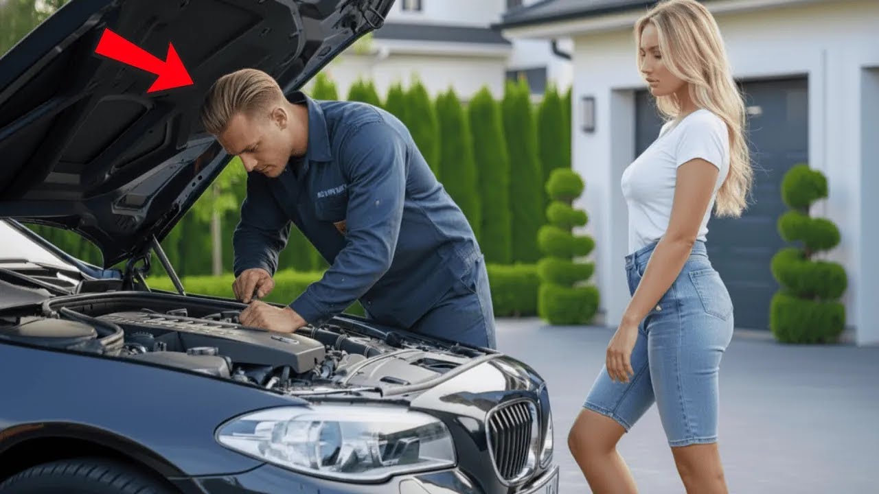 Armer Mechaniker Hilft Nachbarin Mit Kaputtem Auto — Ohne Zu Wissen, Dass Sie Reichserbin Ist