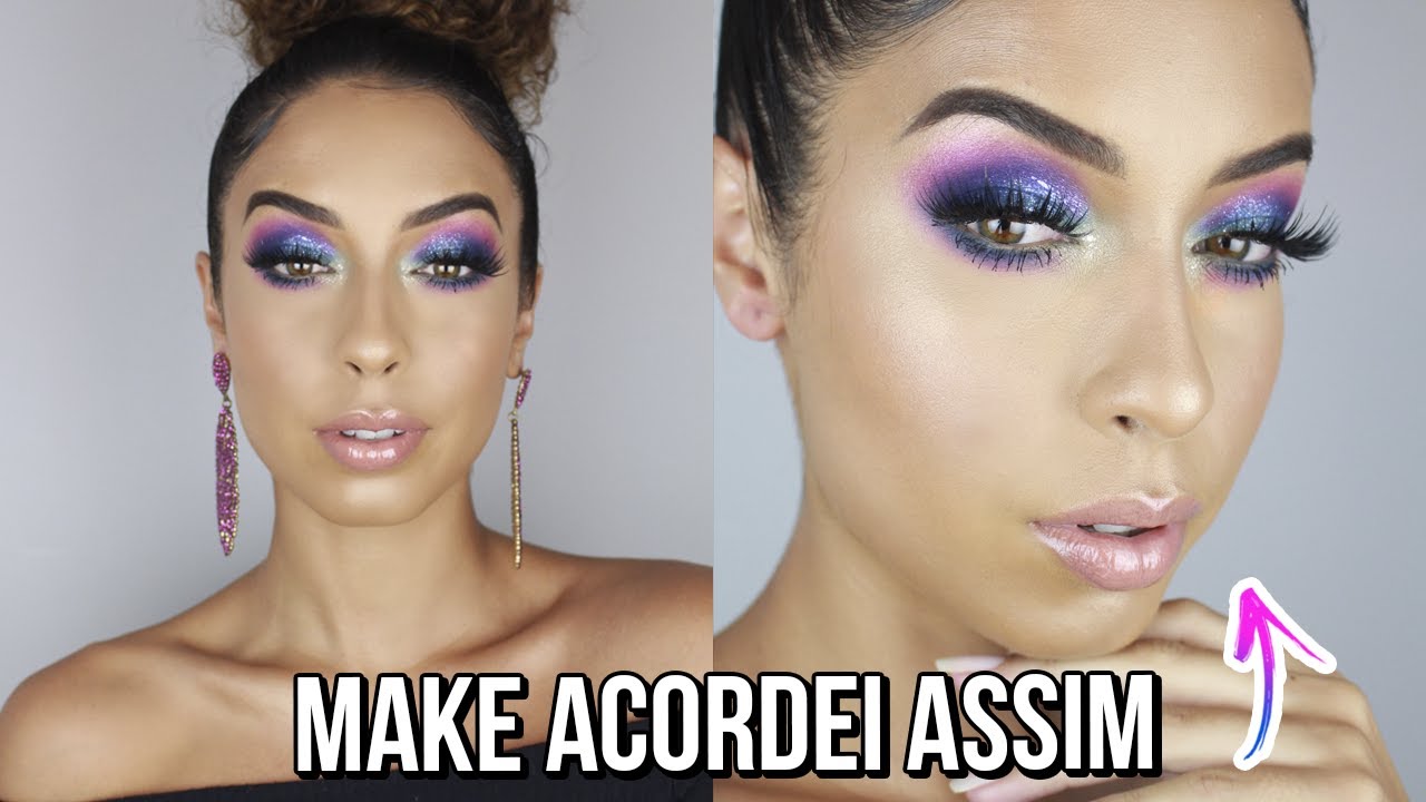 MAKE BASIQUINHA, SÓ QUE NÃO! | ESFUMADO ROSA COM AZUL ✨