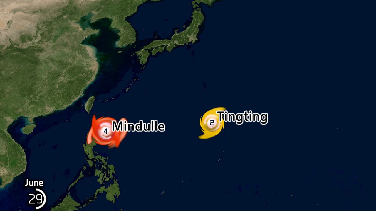 2004 Pacific Typhoon Season Animation