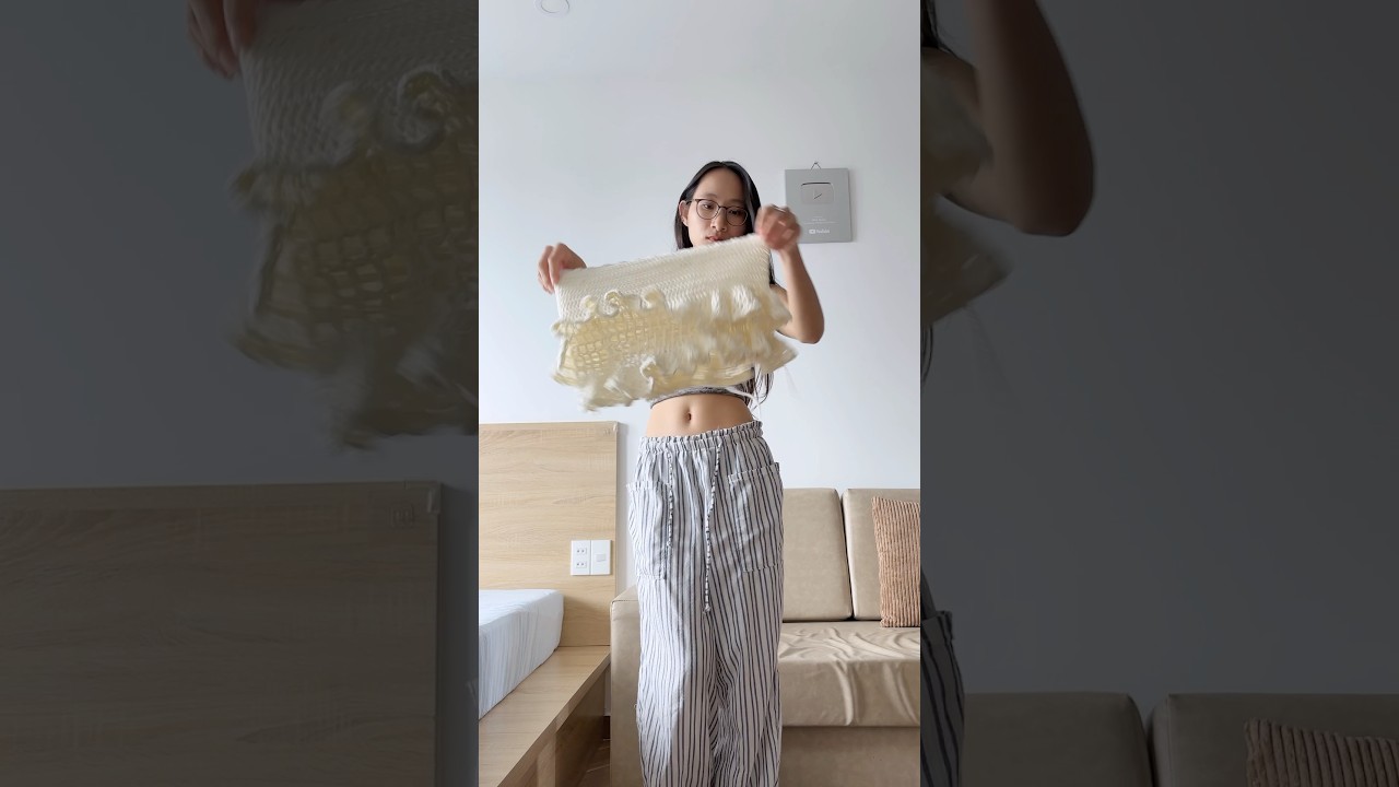 Crochet layered lace ruffle skirt 👼 #crochet #crochettutorial