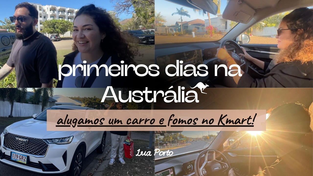 Primeiros dias na Austrália! Alugamos um carro e eu dirigi pela primeira vez na mão esquerda 😱