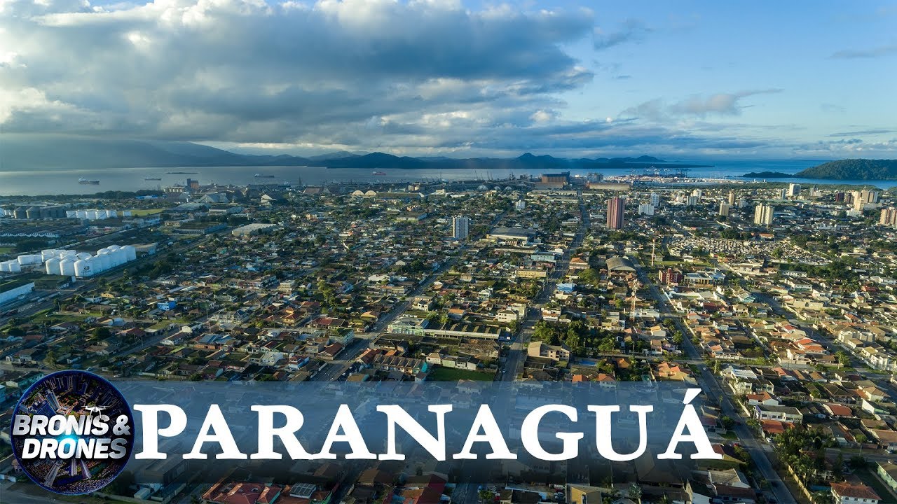 Paranaguá vista de cima por drone 4K com historia narrada