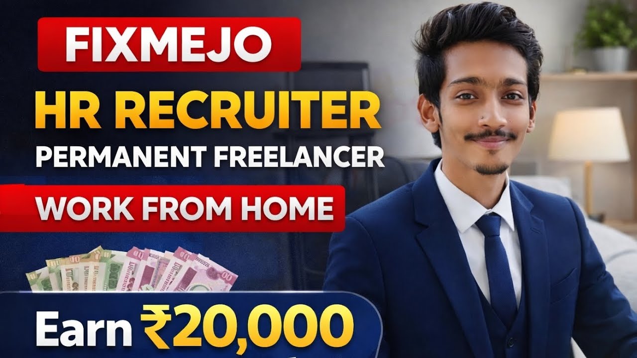 Fixmejo HR Recruiter Permanent Freelancer Work From Home Job | Full Recruitment Workflow