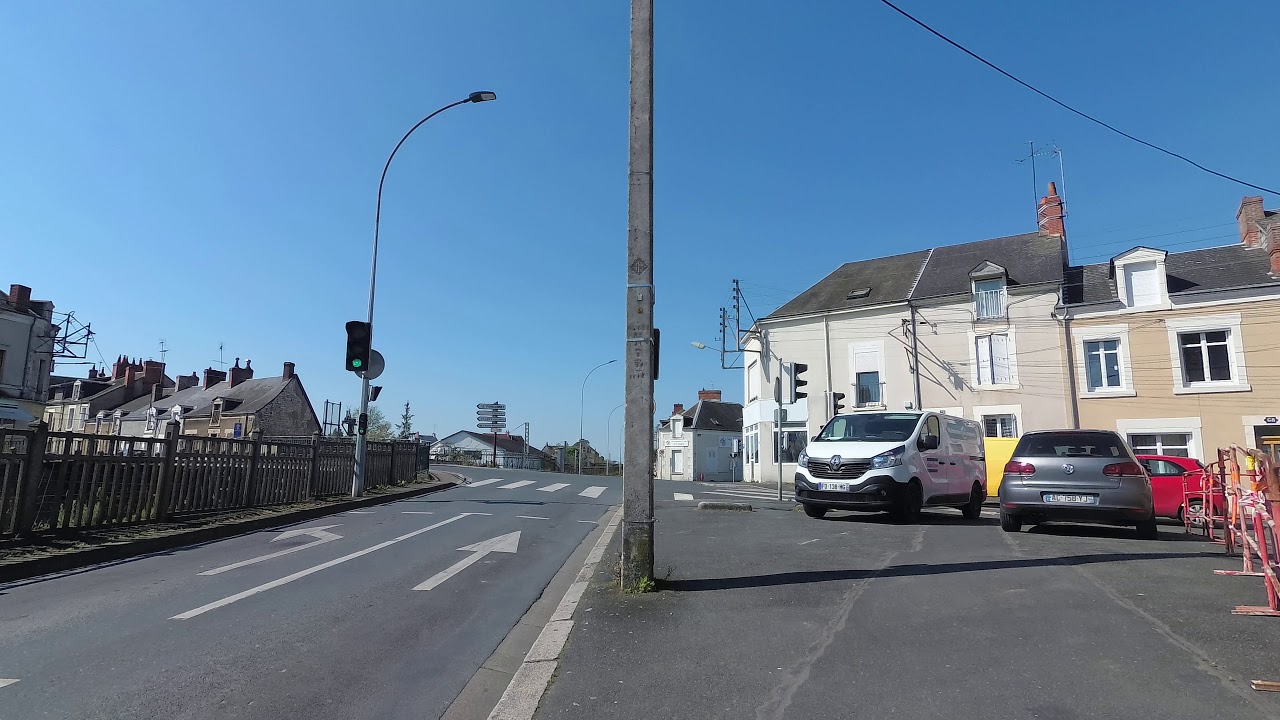 [4K] Walking along the railway, Châteauroux, Indre, FRANCE