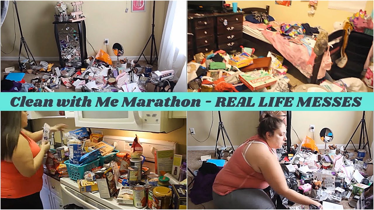 MARATHON!!  EXTREMELY DIRTY HOUSE | EXTREME CLEANING MOTIVATION | CLEAN WITH ME | REAL LIFE