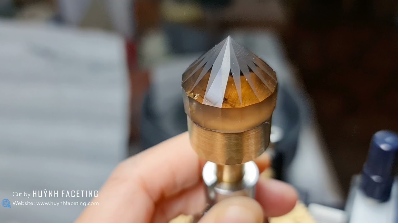 SMOKY QUARTZ - Facet Daisy cut by Huỳnh Faceting for Jewelry Making