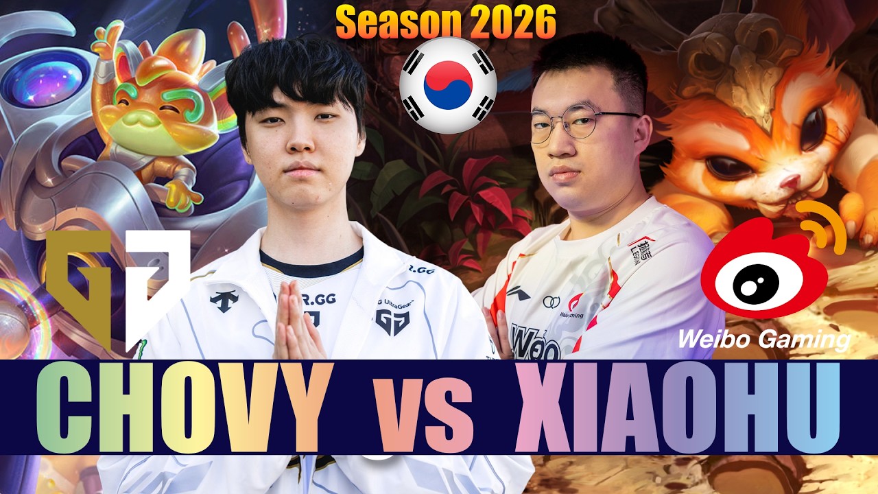 GEN Chovy vs WBG Xiaohu - Chovy RUMBLE vs Xiaohu GNAR Top - Patch 26.15 KR Ranked | lolrec