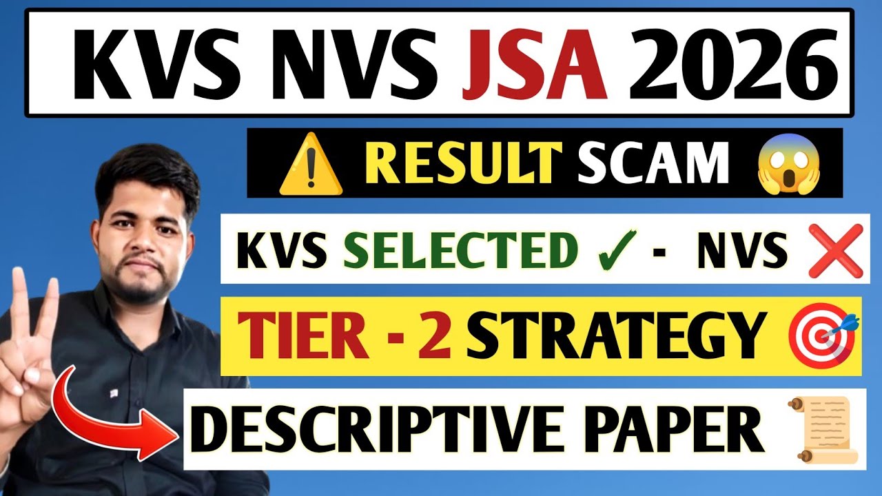 KVS NVS RESULT ISSUE ⚠️ SOLVE 💯 KVS NVS JSA TIER 2 PREPARATION 🎯 KVS NVS JSA TIER 2 SYLLABUS ✓