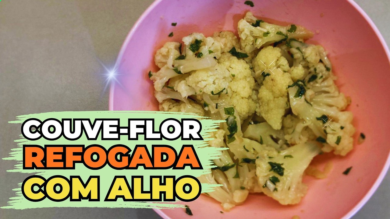 🧄🥦Couve flor com alho na panela😋Simples, douradinha e cheia de sabor
