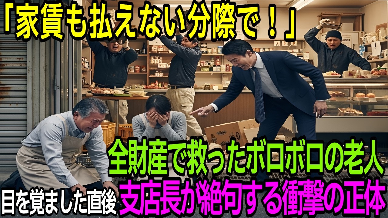 家賃が払えず全てを失った惣菜屋の店主。全財産で心臓発作のホームレスを救うと――目を覚ました老人が実は会長で支店長が土下座する羽目に【感動する話】【朗読】