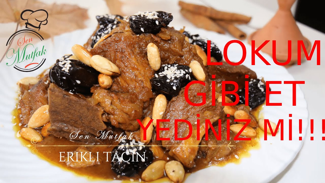Erikli TAJİN tarifi/böyle LOKUM gibi et yediniz mi /fasın kültürel yemeği