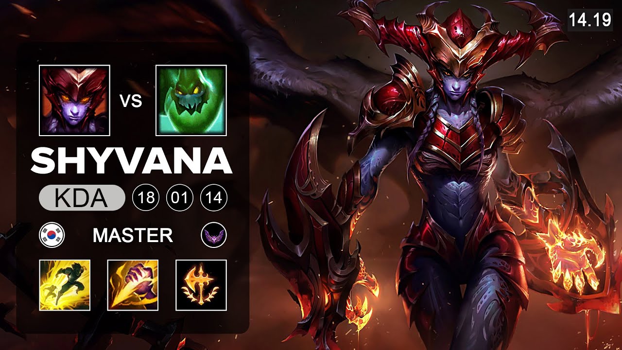 Shyvana vs Zac Jungle - KR Master - Patch 14.19 Season 14